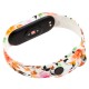Ремінець для Xiaomi Mi Band 5 силіконовий квіти та листя