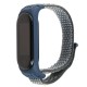 Ремінець для Xiaomi Mi Band 5 Nylon blue navy / white