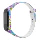 Ремінець для Xiaomi Mi Band 3/4 силіконовий "бузкові та блакитні квіти"