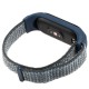 Ремінець для Xiaomi Mi Band 5 Nylon blue navy / white