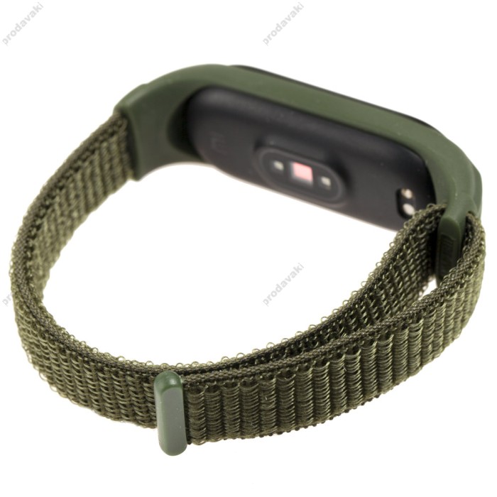 Ремінець для Xiaomi Mi Band 5 Nylon green/army