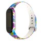 Ремінець для Xiaomi Mi Band 5 силіконовий бузкові та блакитні квіти