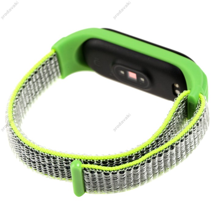 Ремінець для Xiaomi Mi Band 5 Nylon green/black