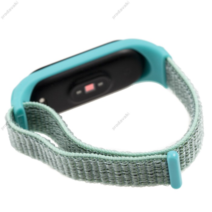 Ремінець для Xiaomi Mi Band 5 Nylon blue light/mint