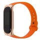 Ремінець для Xiaomi Mi Band 3 Carbon помаранчевий