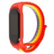 Ремінець для Xiaomi Mi Band 5 Nylon red/rainbow
