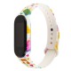 Ремінець для Xiaomi Mi Band 5 силіконове свято / білий