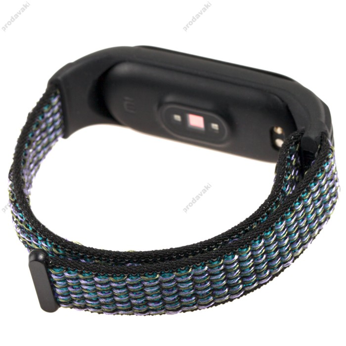 Ремінець для Xiaomi Mi Band 5 Nylon black/blue
