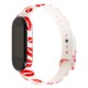 Ремінець для Xiaomi Mi Band 5 силіконовий губи / білий