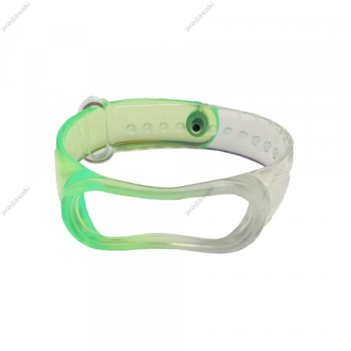Ремінці Xiaomi Mi Band 3/4 NEON CLEARE Green