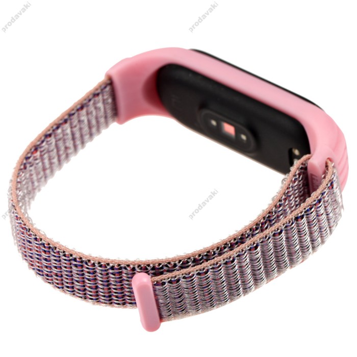 Ремінець для Xiaomi Mi Band 5 Nylon pink/blue