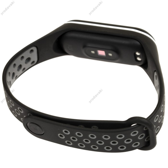 Ремінець для Xiaomi Mi Band 3/4 Sport чорно-сірий