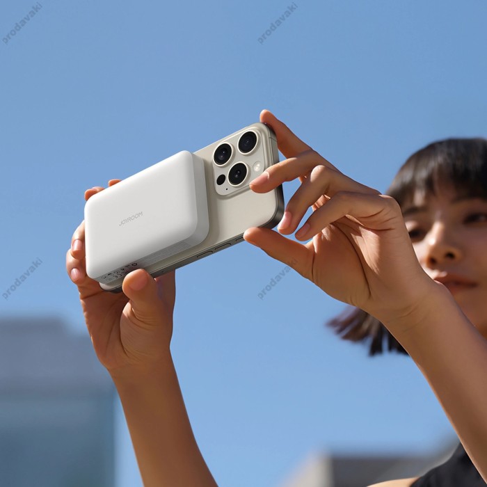 Повербанк портативний акумулятор Power bank Joyroom JR-W020 MagSafe магнітний 10000 mAh White