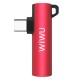 Перехідник WiWU ST05 Type C to Type C &amp; 3,5mm AUX Adapter (Red)