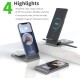 Бездротова зарядка стенд MagSafe 3in1 T05S 15W (iPhone + airpods)