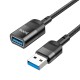 USB Подовжувач HOCO U107 USB-to-USB charging data sync extension cable USB3.0/3A/1,2m. Чорний