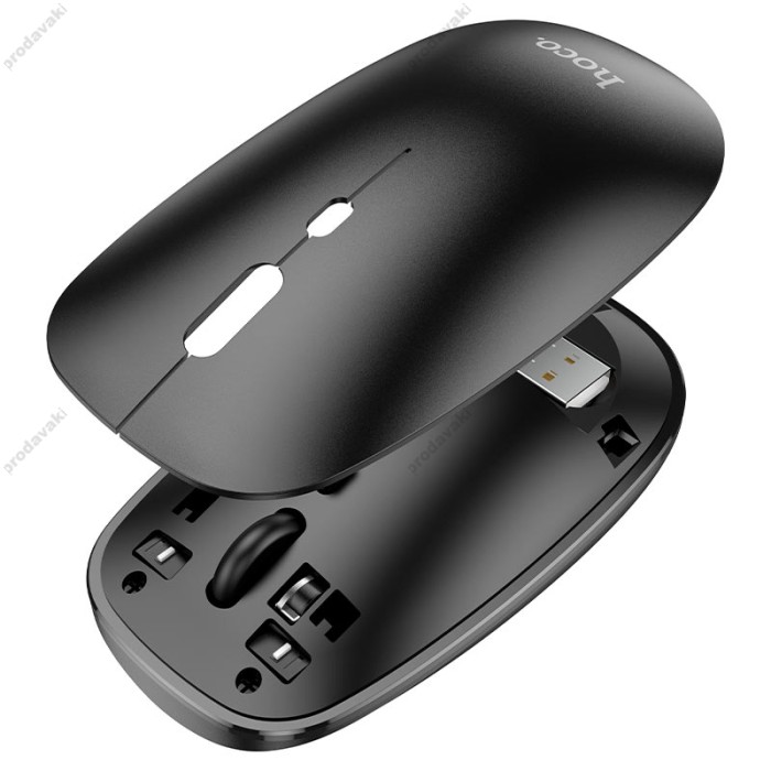 Комп'ютерна Миша HOCO GM15 Art dual-mode business wireless mouse 2,4G/BT3.0-5.0 Чорна