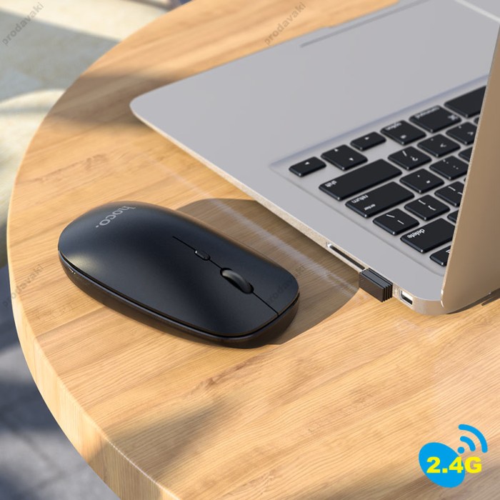 Комп'ютерна Миша HOCO GM15 Art dual-mode business wireless mouse 2,4G/BT3.0-5.0 Чорна