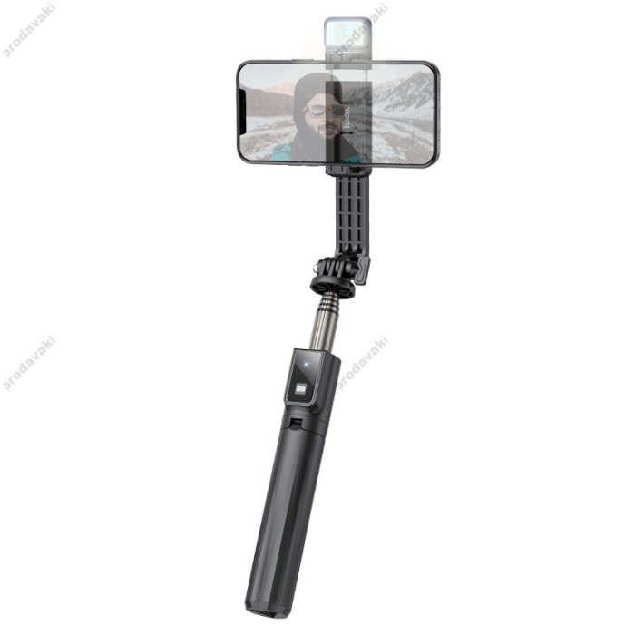 Монопод-трипод HOCO K15 Treasure aluminum alloy fill light live broadcast 0.8m Black