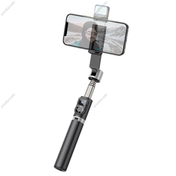 Монопод-трипод HOCO K16 aluminum alloy fill light live broadcast 0.8m Black