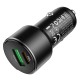 Автомобільний зарядний пристрій Hoco Z42 Light road dual port digital display 3A 20W Black