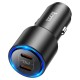 Автомобільний зарядний пристрій Hoco NZ3 Clear way dual port PD Car charger 40W Black