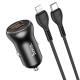 Автомобільний зарядний пристрій Hoco NZ5 Smooth road car charger Type-C to Lightning 30W Black