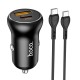Автомобільний зарядний пристрій Hoco NZ5 Smooth road car charger Type-C to Type-C 30W black