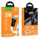 Автомобільний зарядний пристрій Hoco NZ5 Smooth road car charger 30W Black