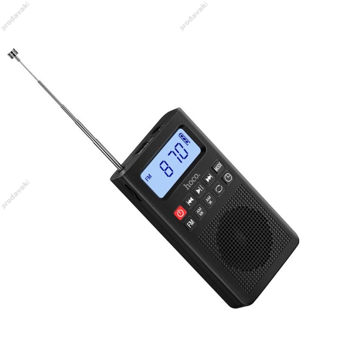 Портативний радіоприймач HOCO HI51 Portable radio AM/FM USB/TF/BT5.3 3W Black