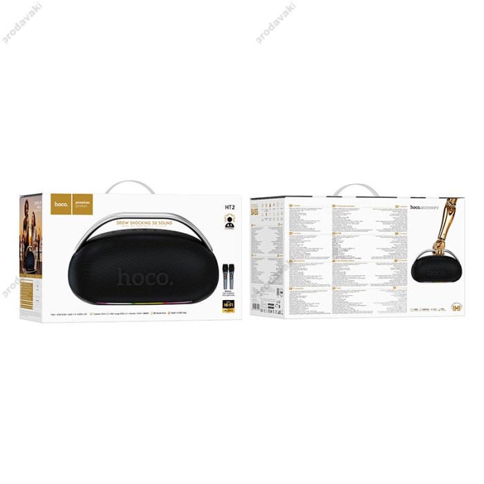 Портативна колонка Bluetooth HOCO HT2 Melody portable BT speaker BT5.4 300W Black
