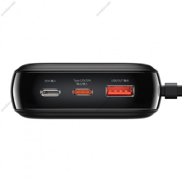 Повербанк портативний акумулятор Power bank Baseus Qpow (With lightning Cable) 20000 mAh Black PPQD060201