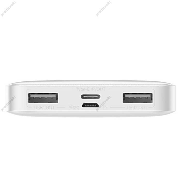 Повербанк портативний акумулятор Power Bank Baseus Bipow Digital 15W 10000 mAh White PPBD050002