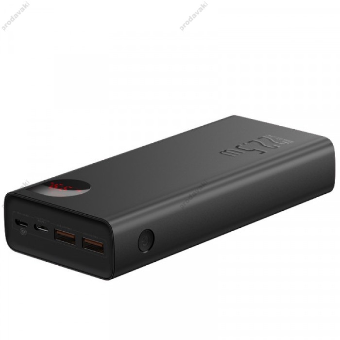 Повербанк портативний акумулятор Power bank Baseus Adaman Metal Digital Display 22.5W 30000 mAh Black