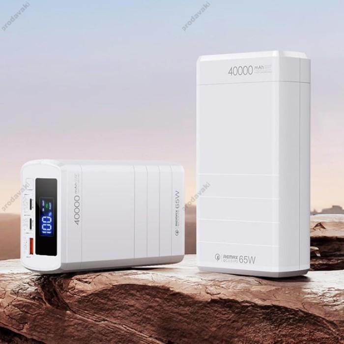 Повербанк портативний акумулятор Power bank Remax RPP-310 PD 65W 40000 mAh White
