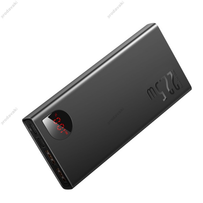 Повербанк портативний акумулятор Power bank Baseus Adaman Metal 22.5W 10000 mAh Black PPAD070001 