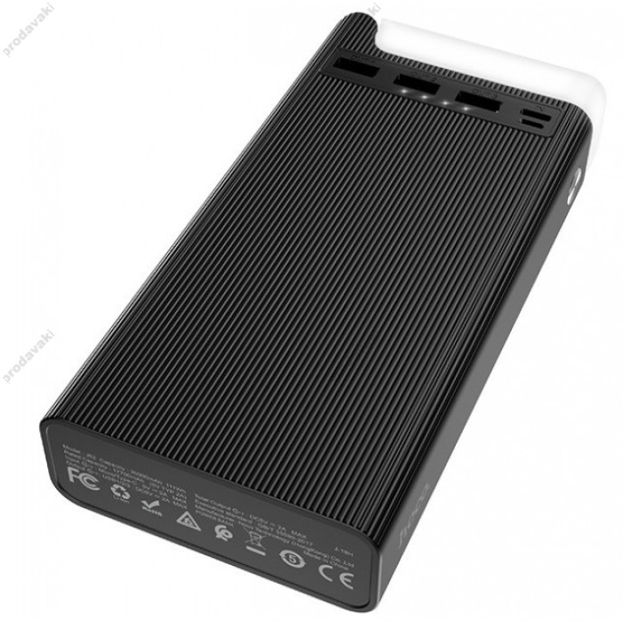 Повербанк портативний акумулятор Power Bank HOCO J62 Jove 2A 30000 mAh Black
