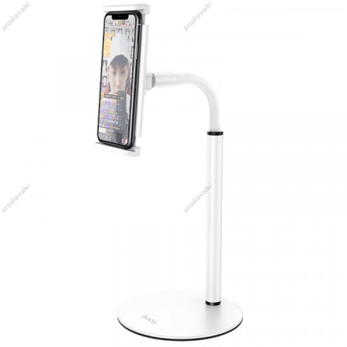 Настільний тримач Hoco PH30 Soaring series metal desktop stand 4,7-10 White