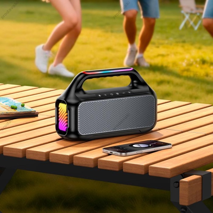 Портативна колонка Bluetooth HOCO HC47 Delight BT speaker BT6.0/USB/TF/AUX TWS/FM 30W Black