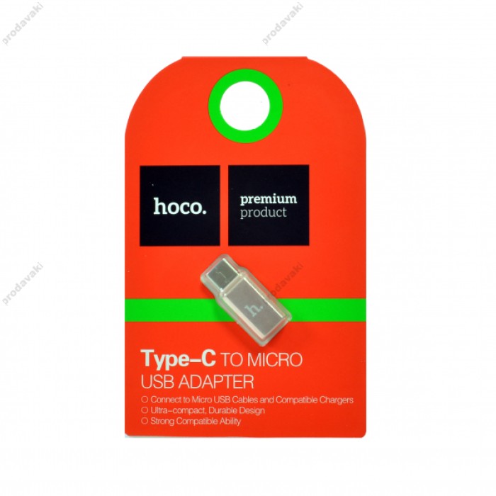 Перехідник HOCO Micro-Type-C Rose Gold