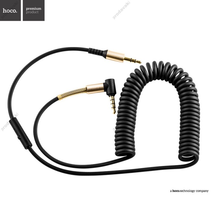 Кабель AUX Jack 3.5mm - Jack 3.5mm НОСО UPA02 бічний