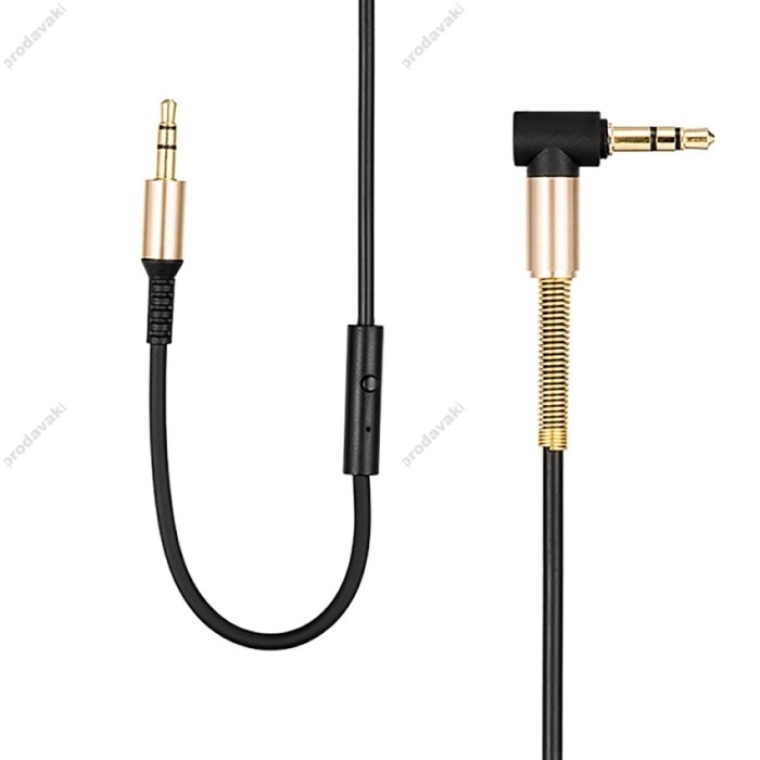 Кабель AUX Jack 3.5mm - Jack 3.5mm НОСО UPA02 бічний