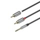 Кабель 2R-AUX(3,5) HOCO UPA10 Double Lotus RCA 1,5 m. Metal