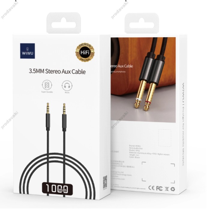 Кабель WIWU 3,5MM Stereo Aux