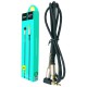 Кабель (подовжувач) AUX Hoco UPA02 Spring audio cable with mic (2 m)