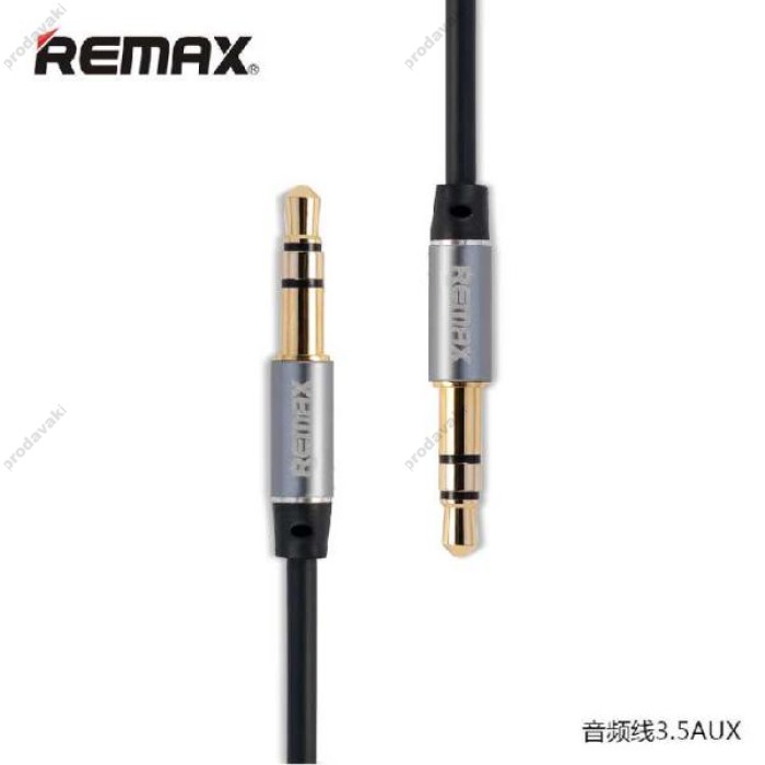 Кабель Remax AUX RL-L100 3.5" 1,0 м чорний