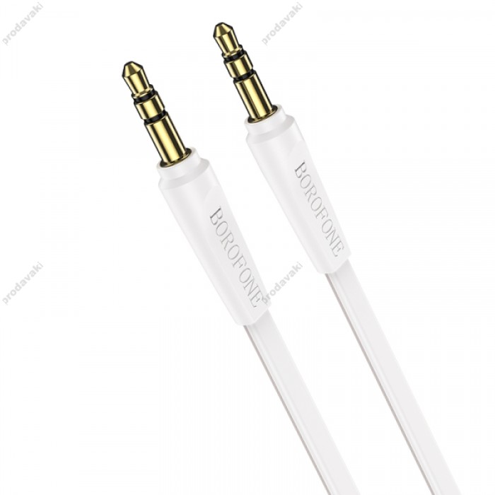AUX-Кабель BOROFONE BL6 with mic 3.5mm/2m white