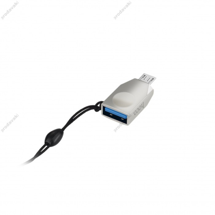 Перехідник-OTG HOCO UA10 Micro-USB Adapter Silver-Nickel