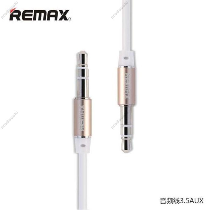Кабель Remax AUX RM-L100 3.5 mini Jack male to male 1.0м білий