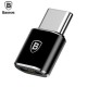 Перехідник Baseus Micro Female To Type-C Male Adapter Converter чорний (CAMOTG-01)